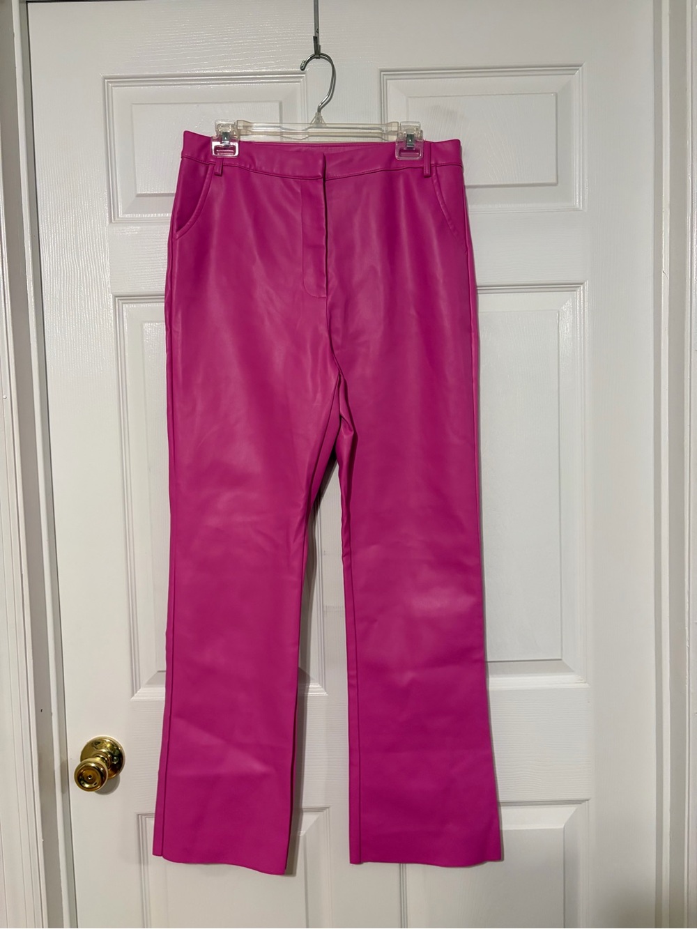 Faux Leather Pink Pant